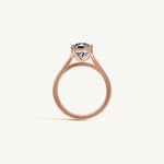 Solitaire Cathedral Ring with 2ct Brilliant Diamond 