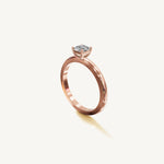 Solitaire 4-Prong Ring with 0.5ct Asscher Diamond 
