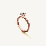 Solitaire 4-Prong Ring with 0.5ct Emerald Diamond 