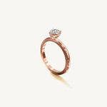Solitaire 4-Prong Ring with 0.5ct Heart Diamond 