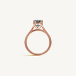 Solitaire Cathedral Ring with 2ct Cushion Diamond 