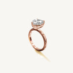 Solitaire 4-Prong Ring with 3ct Heart Diamond 