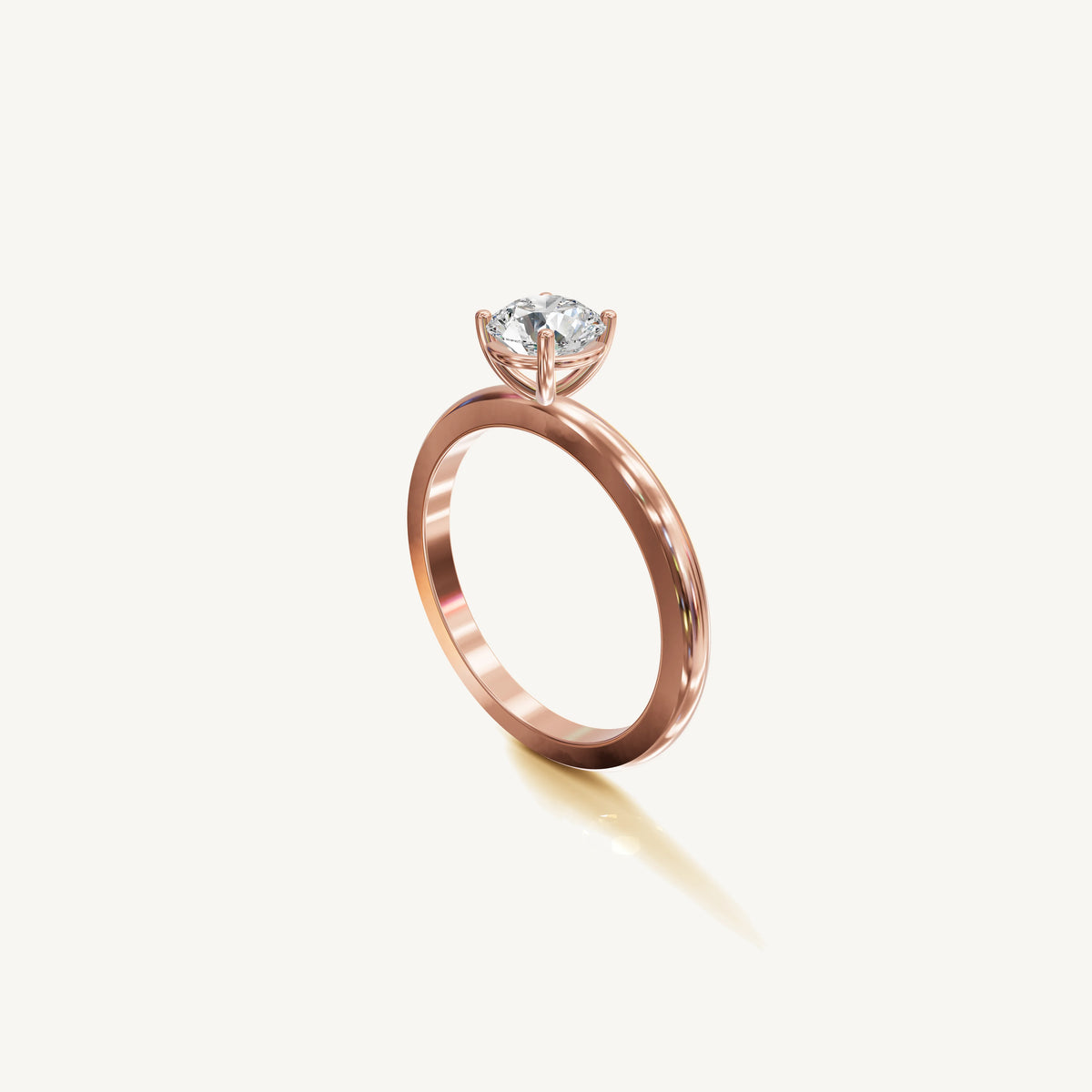 Solitaire 4-Prong Ring with 0.75ct Brilliant Diamond 