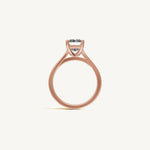 Solitaire Cathedral Ring with 3ct Radiant Diamond 