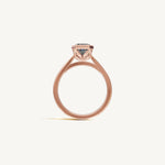 Solitaire Bezel Ring with 2ct Emerald Diamond 