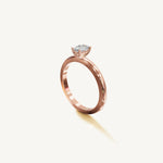 Solitaire 4-Prong Ring with 0.5ct Oval Diamond 