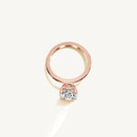 Solitaire 4-Prong Ring with 3ct Oval Diamond 