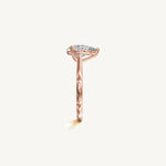 Solitaire Cathedral Ring with 0.75ct Pear Diamond 