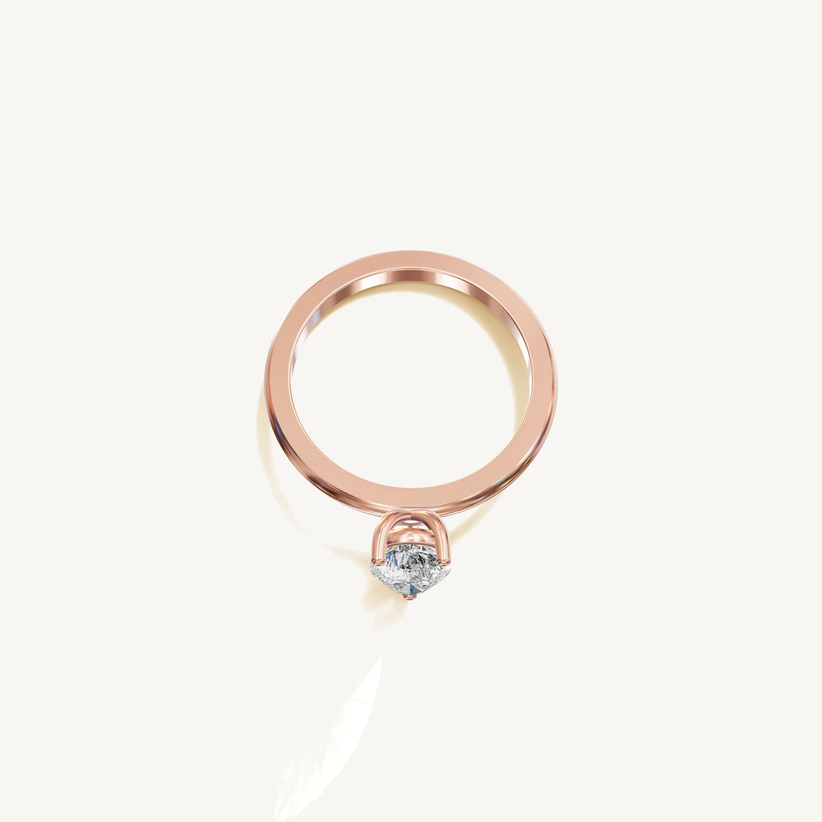 Solitaire 4-Prong Ring with 1ct Pear Diamond 