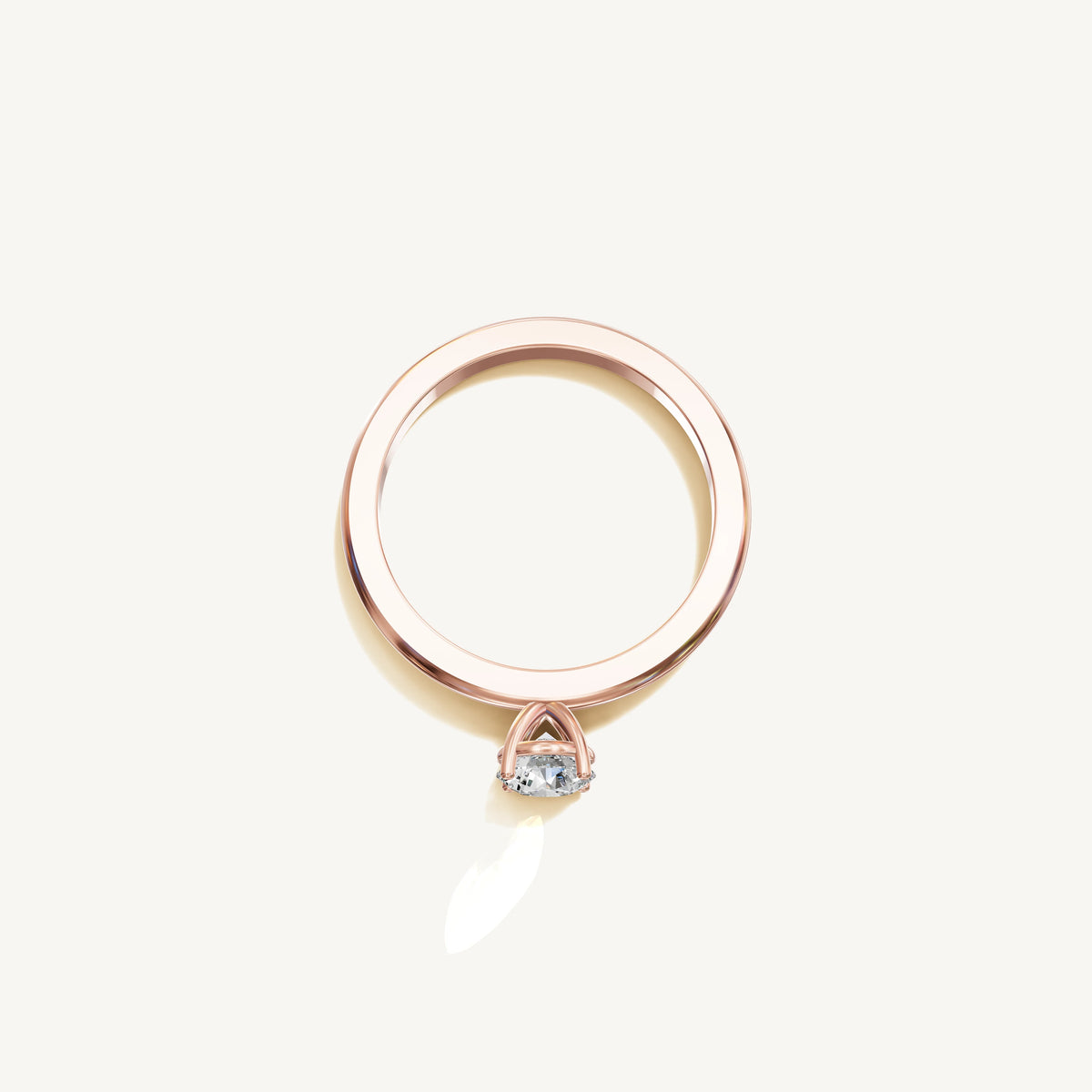 Solitaire 4-Prong Ring with 0.5ct Brilliant Diamond 