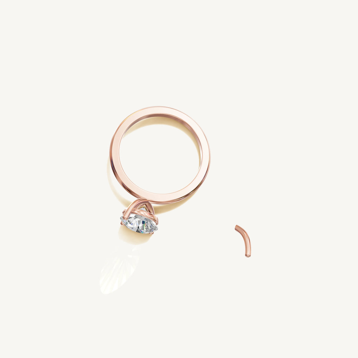 Solitaire 4-Prong Ring with 2ct Brilliant Diamond 