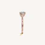 Solitaire Cathedral Ring with 2ct Cushion Diamond 