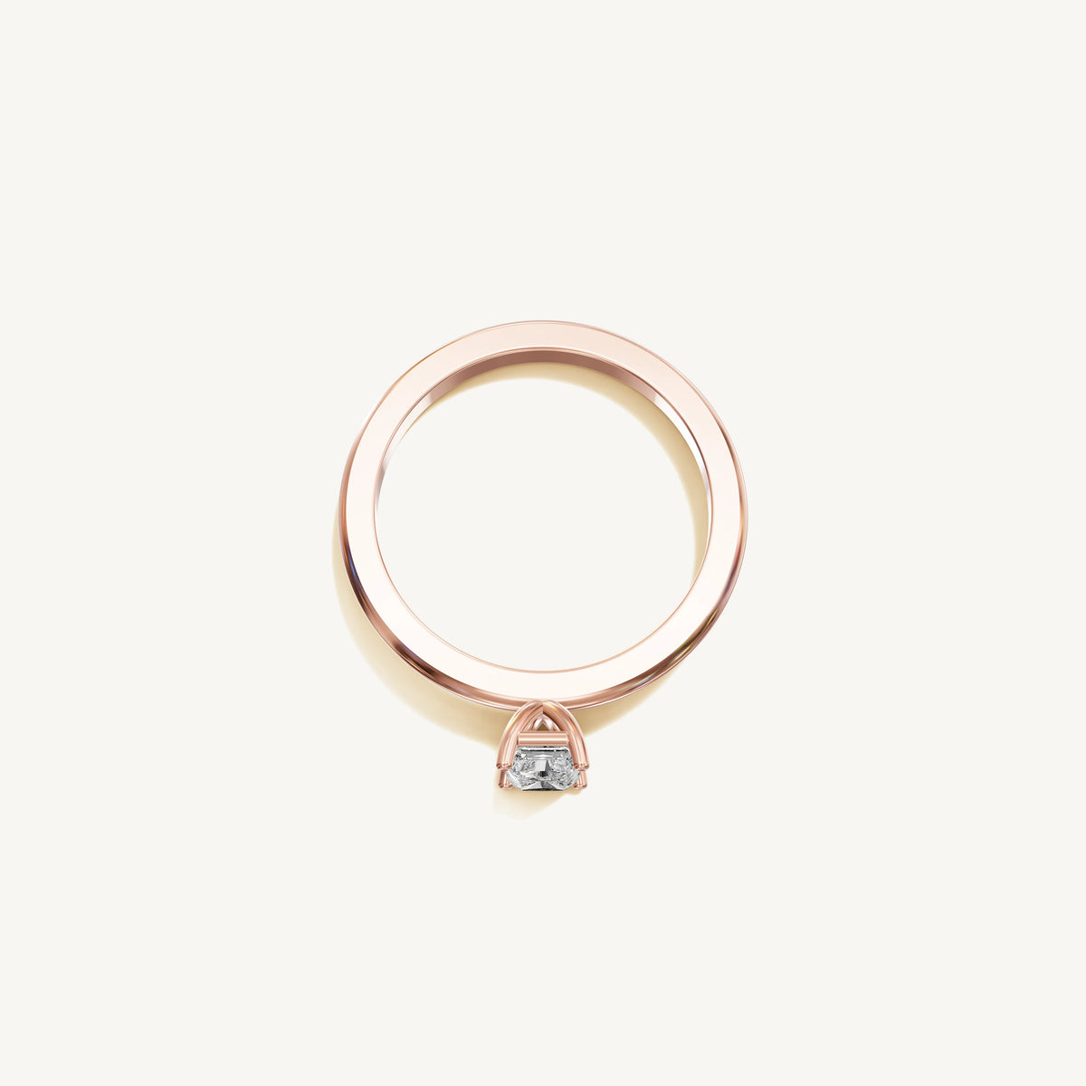 Solitaire 4-Prong Ring with 0.5ct Radiant Diamond 