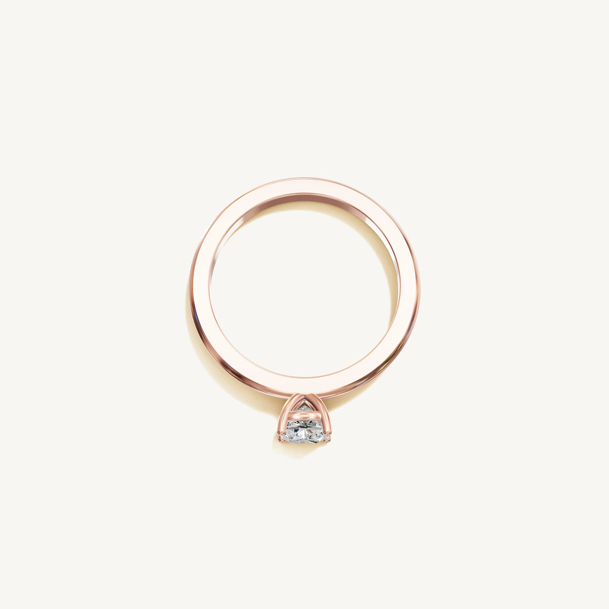 Solitaire 4-Prong Ring with 0.5ct Cushion Diamond 