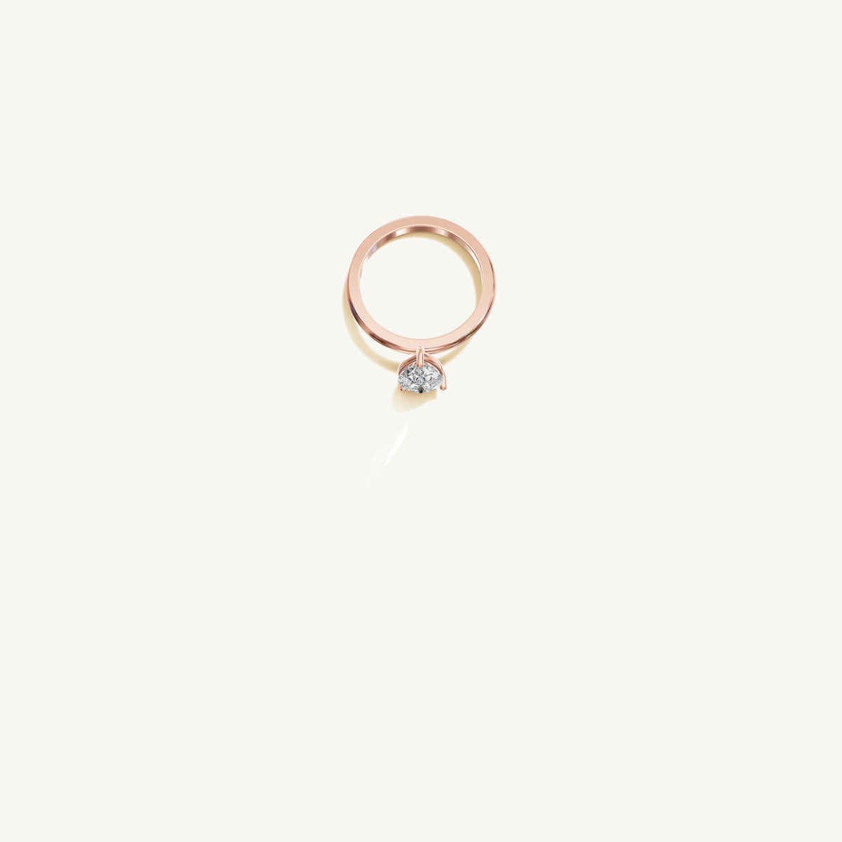 Solitaire 4-Prong Ring with 1.5ct Pear Diamond 