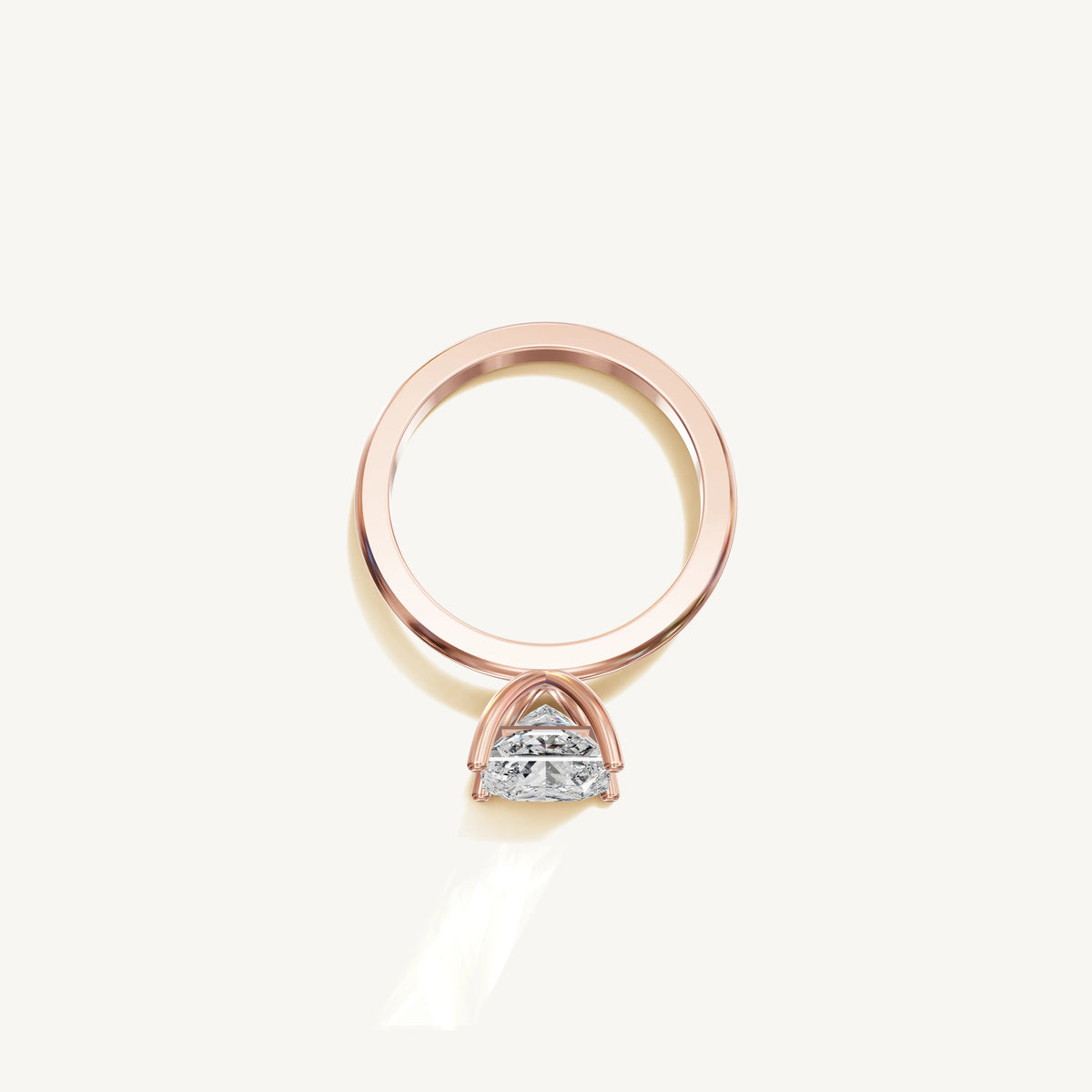 Solitaire 4-Prong Ring with 2ct Princess Diamond 