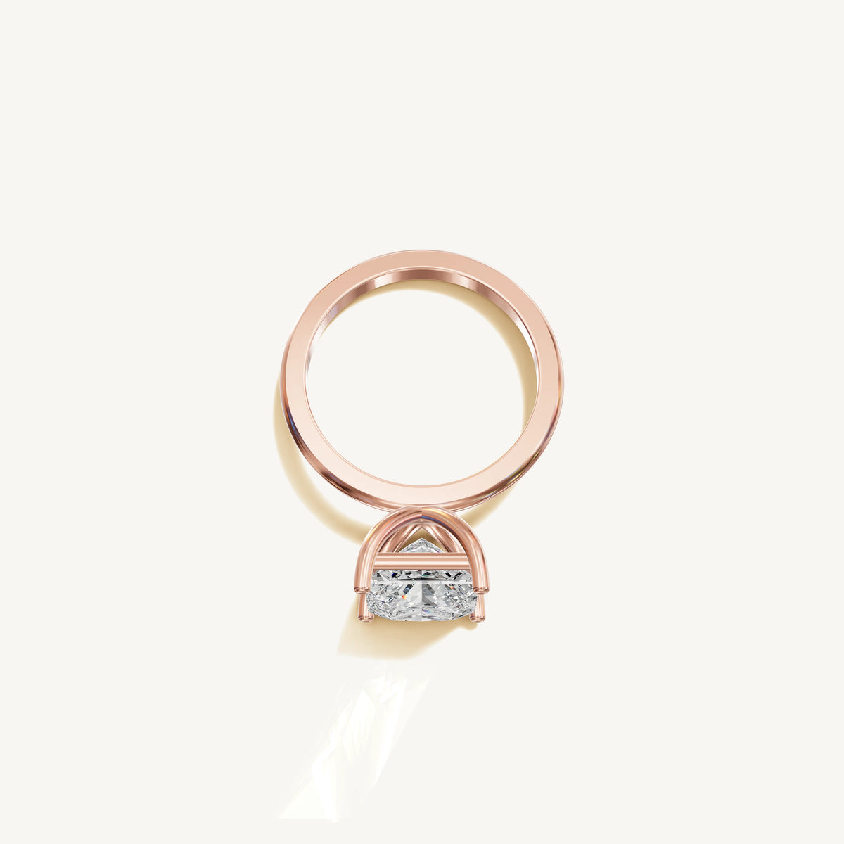 Solitaire 4-Prong Ring with 3ct Princess Diamond 