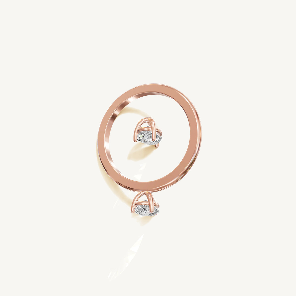Solitaire 4-Prong Ring with 0.5ct Pear Diamond 