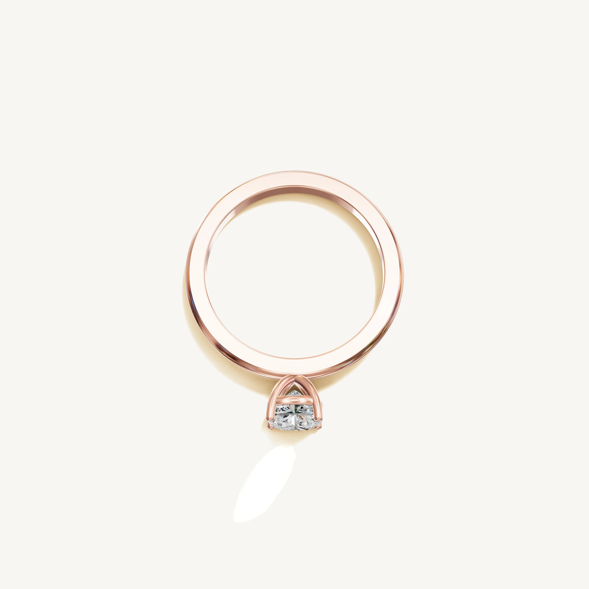 Solitaire 4-Prong Ring with 0.75ct Cushion Diamond 