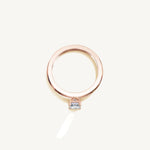 Solitaire 4-Prong Ring with 0.75ct Emerald Diamond 