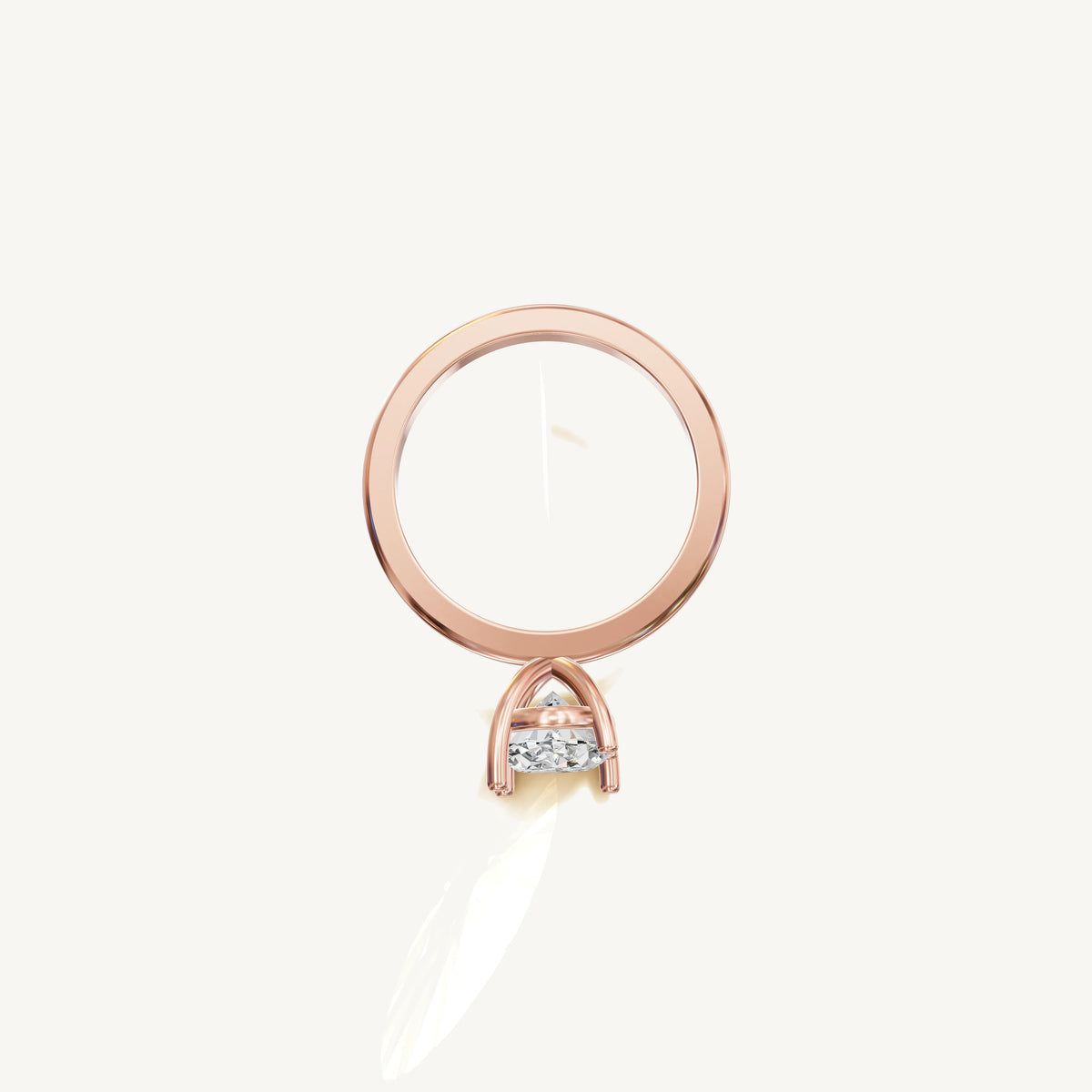 Solitaire 4-Prong Ring with 2ct Oval Diamond 