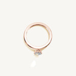 Solitaire 4-Prong Ring with 0.5ct Heart Diamond 