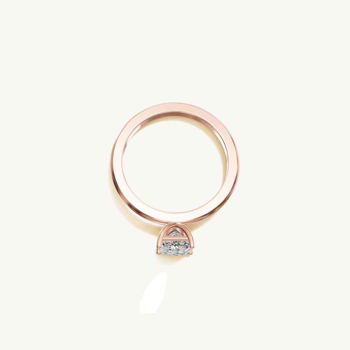 Solitaire 4-Prong Ring with 1ct Asscher Diamond 