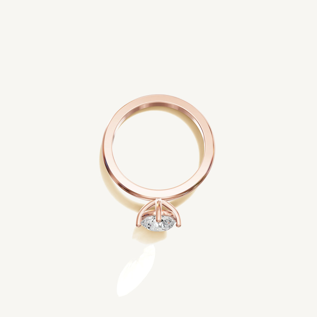 Solitaire 4-Prong Ring with 1ct Brilliant Diamond 