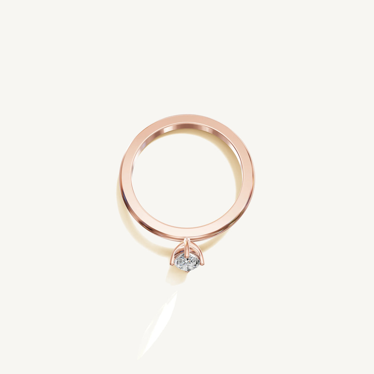 Solitaire 4-Prong Ring with 0.5ct Marquise Diamond 
