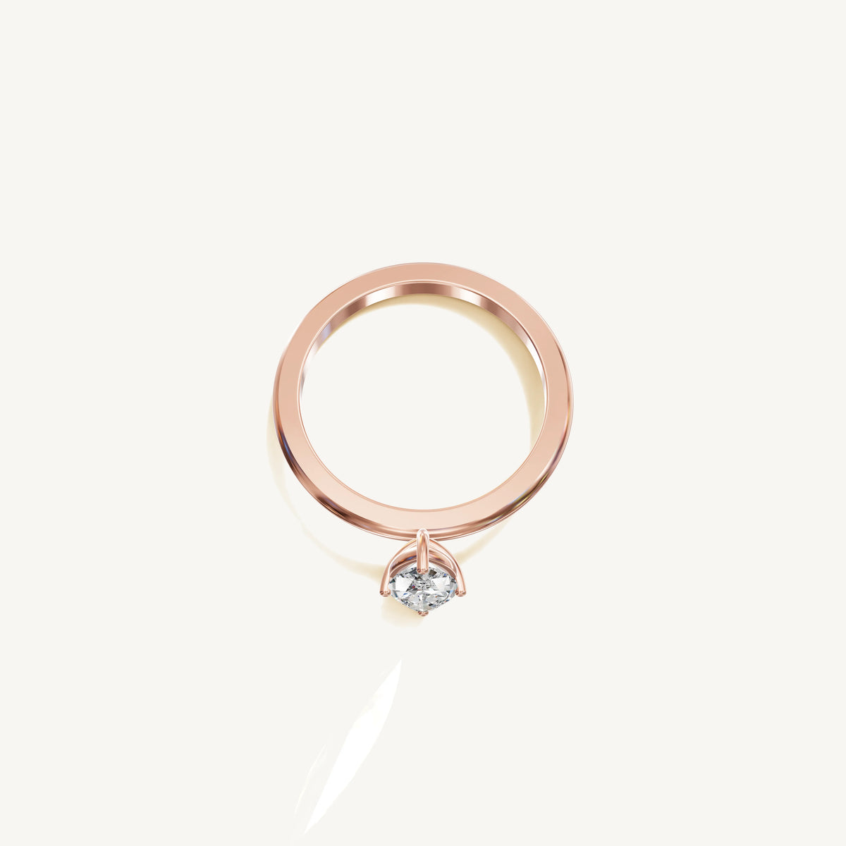 Solitaire 4-Prong Ring with 0.75ct Marquise Diamond 