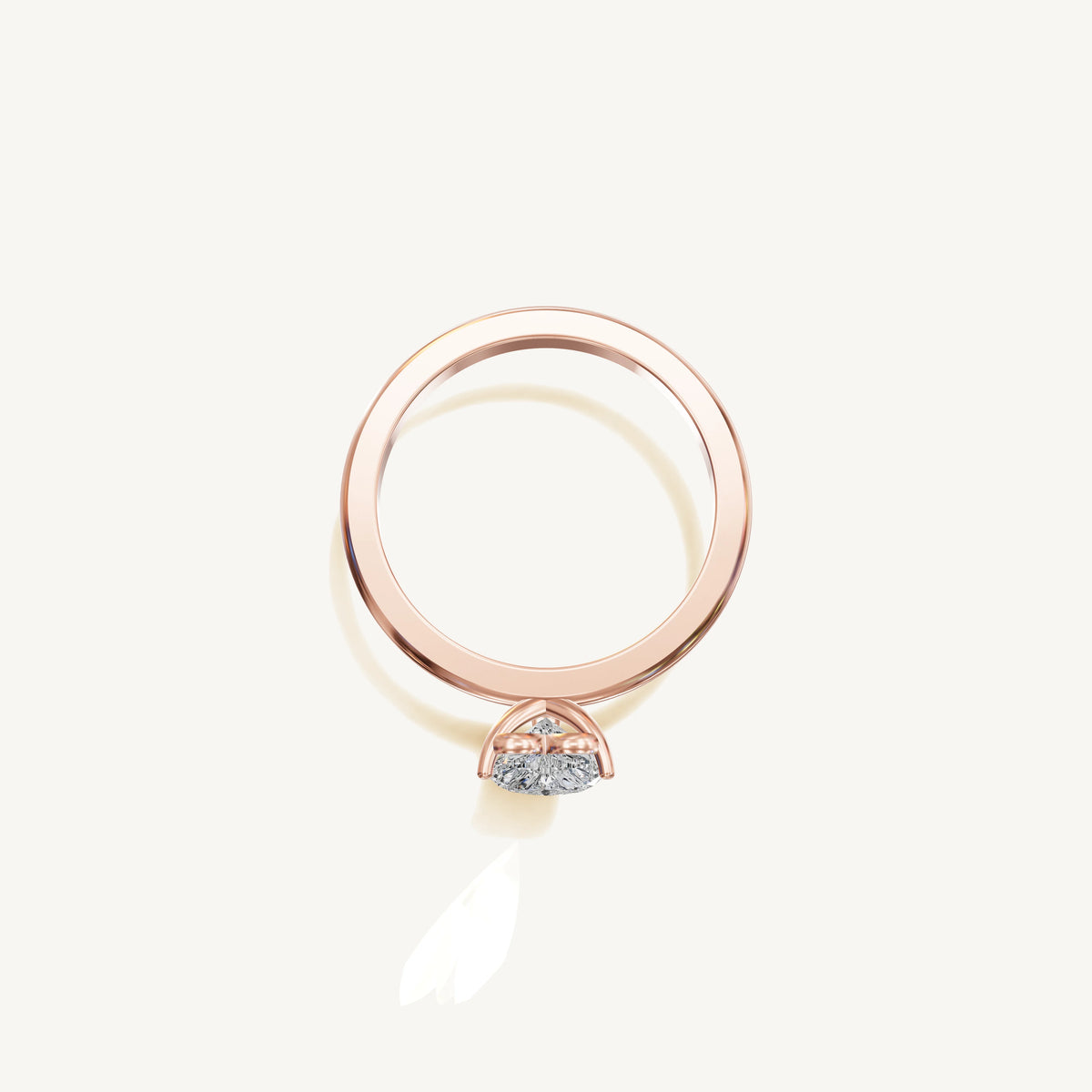 Solitaire 4-Prong Ring with 1ct Heart Diamond 