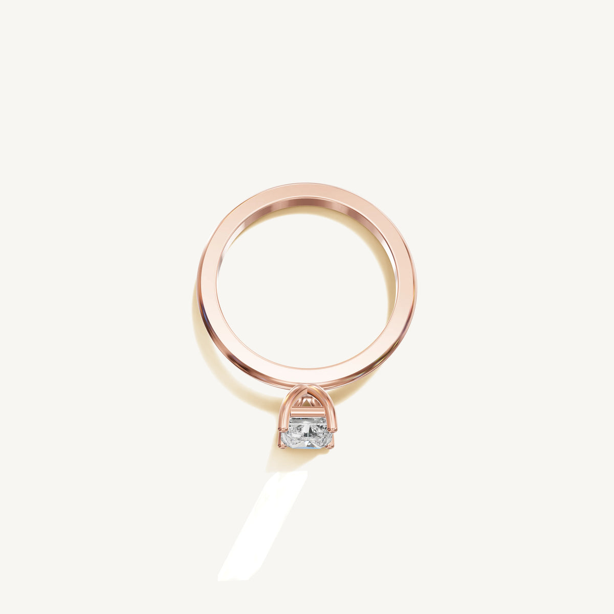 Solitaire 4-Prong Ring with 1ct Radiant Diamond 