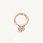 Solitaire 4-Prong Ring with 3ct Heart Diamond 