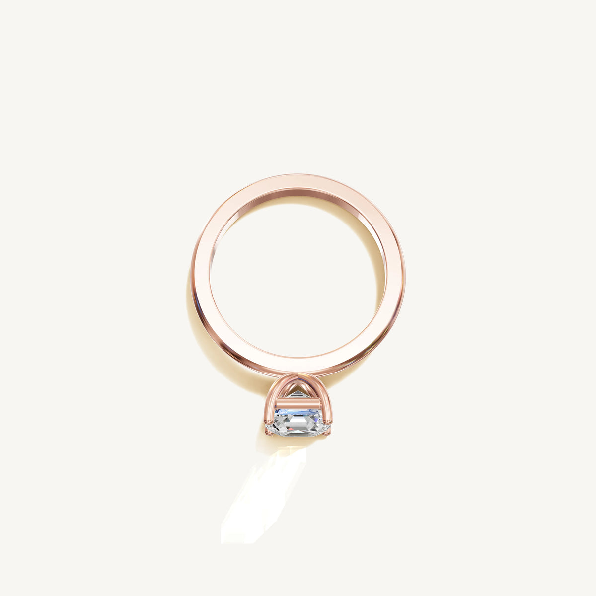 Solitaire 4-Prong Ring with 2ct Asscher Diamond 