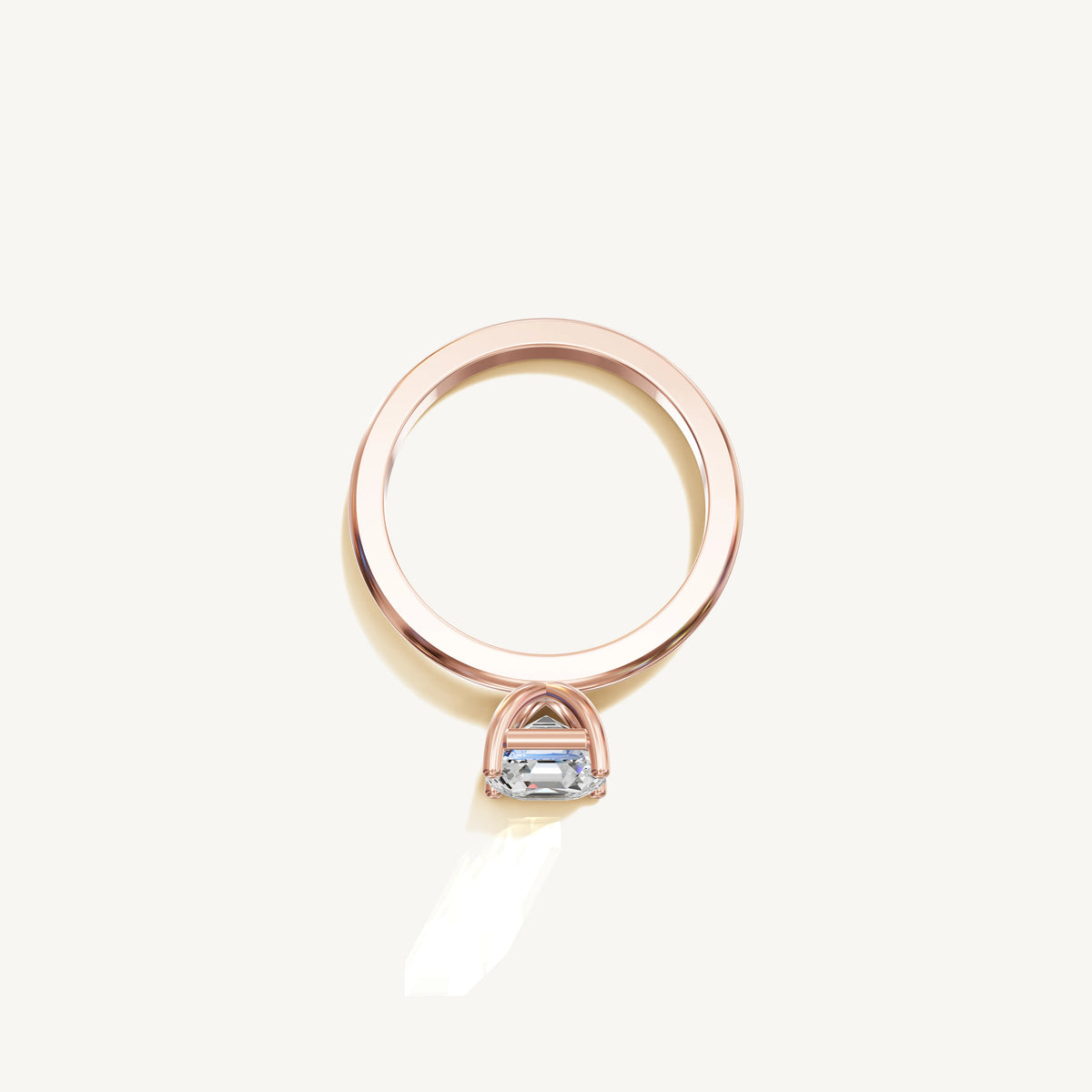 Solitaire 4-Prong Ring with 1.5ct Asscher Diamond 