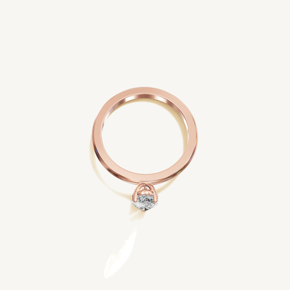 Solitaire 4-Prong Ring with 0.75ct Pear Diamond 