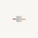 Solitaire Cathedral Ring with 2ct Brilliant Diamond 