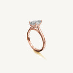 Solitaire Cathedral Ring with 0.75ct Pear Diamond 
