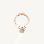 Solitaire Cathedral Ring with 2ct Emerald Diamond 