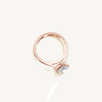 Solitaire Bezel Ring with 3ct Pear Diamond 