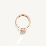 Solitaire Cathedral Ring with 0.75ct Pear Diamond 
