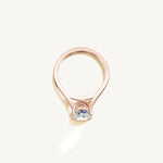 Solitaire Cathedral Ring with 2ct Cushion Diamond 