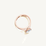 Solitaire Bezel Ring with 2ct Oval Diamond 