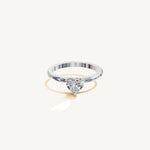 Solitaire 4-Prong Ring with 1ct Heart Diamond 