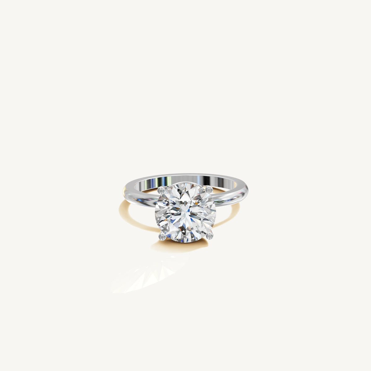 Solitaire 4-Prong Ring with 3ct Brilliant Diamond 