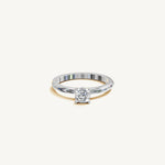 Solitaire 4-Prong Ring with 0.5ct Cushion Diamond 