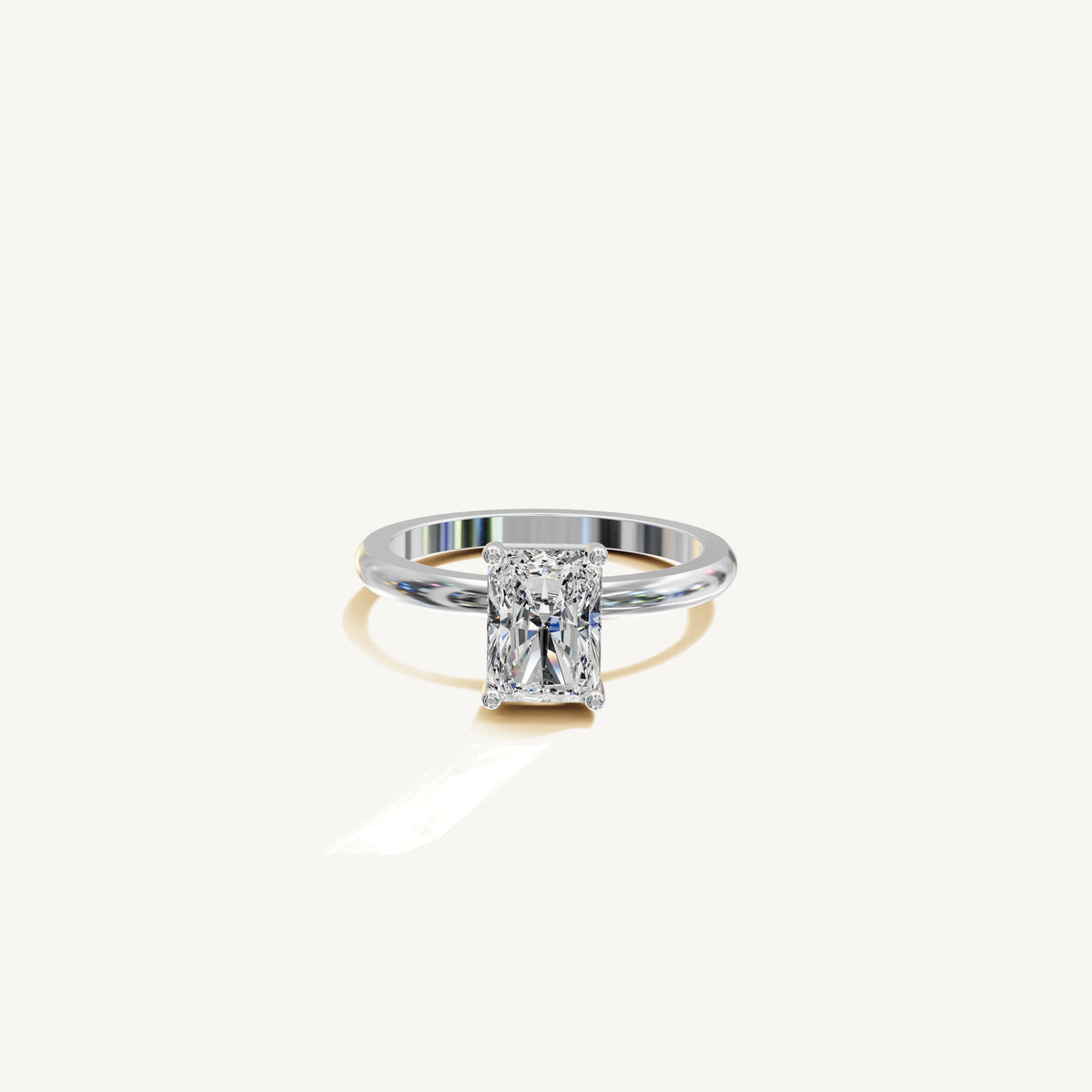 Solitaire 4-Prong Ring with 1.5ct Radiant Diamond 