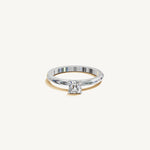 Solitaire 4-Prong Ring with 0.5ct Asscher Diamond 