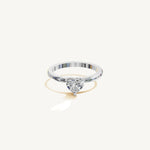 Solitaire 4-Prong Ring with 0.75ct Heart Diamond 