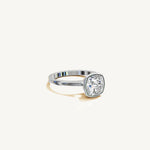 Solitaire Bezel Ring with 0.75ct Cushion Diamond 